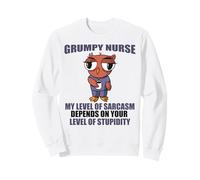 Infermiera Grumpy: Il Mio Livello di Sarcasmo DIPENDE dalla STUPIDITÀ Meme Felpa
