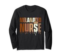 Infermiera melanata - Mese della Storia Nera Radici africane HBCU Maglia a Manica