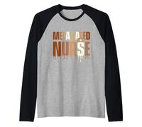 Infermiera melanata - Mese della Storia Nera Radici africane HBCU Maglia con Maniche Raglan