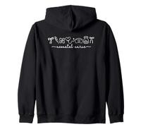 Infermiera neonatale Caring Heartbeat Lifeline Art Felpa con Cappuccio