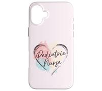 Infermiera pediatrica pastello cuore design per bambini sanità Custodia per iPhone 16 Plus