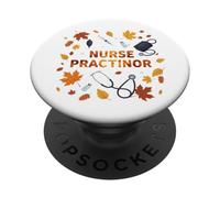 Infermiera Practitioner autunno lascia progettazione strumenti medici PopSockets PopGrip Adesivo