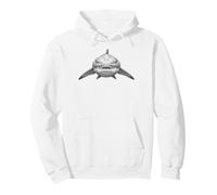 Infermiera Shark Face Vintage Incisione Oceano Specie Felpa con Cappuccio