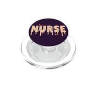Infermiera spettrale Halloween pipistrelli gocciolanti lettere PopSockets PopGrip per MagSafe