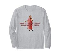 Inferno Dante Divina Commedia Non Ti Curar di Lor Ma Guarda Maglia a Manica, Unisex per Adulti, Grigio Melange, M