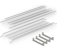 inferramenta Kit Scolapiatti 86×22,5 cm da Incasso per Pensile 90 cm | Acciaio | Grigio (Pensili 90 cm)