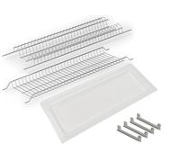 inferramenta Kit Scolapiatti Grigio | Supporti Inclusi | Vaschetta Raccogligocce PVC Trasparente Inclusa | Diverse Misure (Pensili 90 cm)