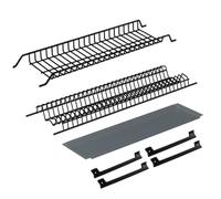 inferramenta Kit Scolapiatti Nero In Metallo Con Vaschetta Raccogligocce E 4 Supporti Laterali | Alta Qualità Per Pensili Da 60 | 80 | 90 Cm (Per Pensile 80 cm)