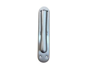 inferramenta Maniglia Cremonese Modello A Goccia Con Placca Lunga | Finitura Oro Lucido o Cromo Satinato | Design Elegante E Classico Per Porte E Finestre Legno (Con Perni, Cromo Satinato)