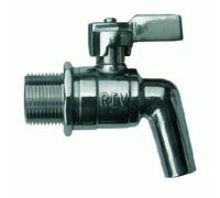 Inferramenta Rubinetto in Acciaio Inox per Botte Contenitore Fusto per Olio Vino Acqua idoneo ad Uso Alimentare (3/4' Pollice)