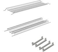 inferramenta SCOLAPIATTI IN METALLO VERNICIATO GRIGIO CON STAFFE DI SUPPORTO (86 CM PER PENSILI DA 90 CM)