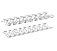 inferramenta Scolapiatti per Cucina | Kit con Griglie in Acciaio Cromato | Porta Piatti e Bicchieri | Diverse Misure (56 CM PER PENSILI 60 CM)