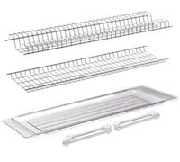 inferramenta Scolapiatti per Pensili Cucina | Kit con Griglie in Acciaio Cromato
