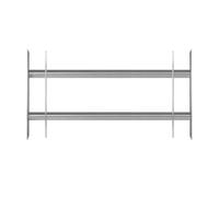 Inferriate Milano Acciaio zincato, serie Basic, argento, 500-650 x 300 mm, Posa in luce, configurabile su misura