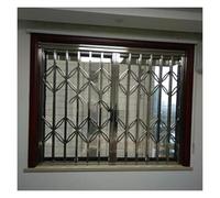 Inferriate per Finestre 100 130 150 180 190 200 220 Finestra A Battente Pieghevole Antieffrazione, Barre Di Sicurezza Retrattili Per Magazzini/Fabbriche, Finestra Antieffrazione(130x150cm)