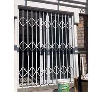 Inferriate per Finestre Balaustre Bianche con Griglia di Protezione per Porte e Finestre, Barre Antifurto Estensibili Interne ed Esterne, Dispositivi di Chiusura A Pressione e Trazione per Ringhiere d