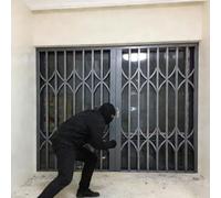 Inferriate per Finestre Barre di Sicurezza per Finestra Pieghevoli, Griglia per Finestra Antifurto Pieghevole, Protezione per Finestra Antiscasso, Guida per Scorrevole(W80xH150cm/32x59in)