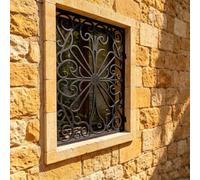 Inferriate per Finestre Barriera Antifurto per Finestra al Piano Terra | Griglia per Balcone Esterno dal Design Tradizionale in Ferro Battuto(W60xH150cm/24x59in)