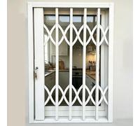 Inferriate per Finestre Barriera di Sicurezza Estensibile per Finestre Alte, Barriera Pieghevole a Spinta e Trazione, Recinzioni Antieffrazione Bianche per Piano Terra(W70xH85cm/28x33in)