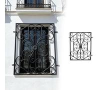 Inferriate per Finestre Sbarre di Sicurezza per Finestre di Appartamento | Inferriata Antifurto in Ferro Battuto da 20 mm di Spessore con Viti, Ringhiera di Sicurezza(W65xH125cm/26x49in)