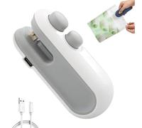 Inferright Mini Bag Sealer with Cutter and Magnet, 2026 New Upgrade Rechargeable Mini Bag Sealer, 2-in-1 Rechargeable Minis Heat Sealers, Portable Snack Plastic Bag Heat Sealing Machine (White)
