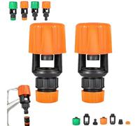Inferright Mixer Tap Hose Connectors Set, Adjustable Kitchen Tap Hoses Connector, For Most of Kitchen, Quick Fitting for Indoor, Outdoor, Garden (Orange A*2)
