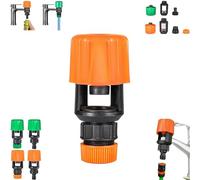 Inferright Mixer Tap Hose Connectors Set, Water Connector Universal Tap to Garden Hose Pipe Connector, for Indoor Outdoor Garden, Watering Irrigation Tool (Orange A*1)