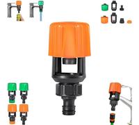 Inferright Mixer Tap Hose Connectors Set, Water Connector Universal Tap to Garden Hose Pipe Connector, for Indoor Outdoor Garden, Watering Irrigation Tool (Orange B*1)