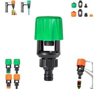 Inferright Mixer Tap Hose Connectors Set, Water Connector Universal Tap to Garden Hose Pipe Connector, for Indoor Outdoor Garden, Watering Irrigation Tool (Green B*1)