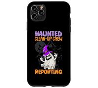 Infestato Clean-Up Crew Reporting School Janitor Halloween Custodia per iPhone 11 Pro Max