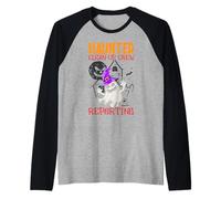 Infestato Clean-Up Crew Reporting School Janitor Halloween Maglia con Maniche Raglan