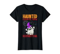 Infestato Clean-Up Crew Reporting School Janitor Halloween Maglietta