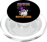 Infestato Clean-Up Crew Reporting School Janitor Halloween PopSockets PopGrip per MagSafe