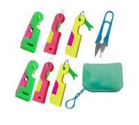 Infila Ago Automatico 3-in-1 con Scucitore - 6 Pezzi Strumento per Cucito a Mano/Macchina con Forbicine a U e Bustina Portautensili, Ideale per Anziani e Principianti (Colori Casuali)