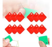 Infila ago automatico, infila ago per macchina da cucire, infila ago fai da te per lavori di cucito e artigianato, adatto a tutte le misure di ago (Rosso 12 PC)