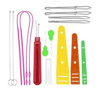 Infila Ago, Infila Aghi per Cucire a Mano Strumenti per Infilare la Cordicella i Cucito Accessori Sarta di Includono Infilatrici Pinzette Infilatrice Piatta Giradischi