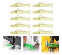 Infila-ago per macchina da cucire, infila-ago per macchina da cucire, infila-ago fai da te, strumento automatico per infilare l'ago, infila-ago rapido a occhiello per macchina da cucire (Giallo 10 PC)