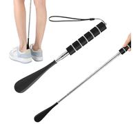 Infila Calze Elastiche Compressive Per Anziani, Calzascarpe Multifunzione Retrattile, Assistente Allungabile Per Anziani E Disabili, Nero