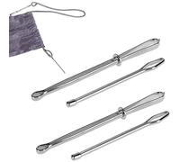 Infila Coulisse, 4 Pezzi Banda Elastica Infila, Pinzette Infila, Banda Elastica Aghi, Infila-Pinzette, Pinzette Infila Aghi, Metallo, Facile Infilare, Utilizzato Per Nastro, Cintura Elastica, Elastico