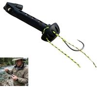 Infila mosche magnetico per pesca a mosca, strumento portatile per pescare facilmente piccole mosche e tippet sull'acqua, accessorio universale da pesca funziona con la maggior parte degli ami Tippet