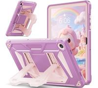 INFILAND Bambin Custodia per Samsung Galaxy Tab A11+/ A11 Plus 11 Pollici 2025, Cover Protettiva Robusta, Resistente e Antiurto con Supporto Verticale/Orizzontale Stabile (Lavanda-Rosa)