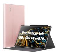 INFILAND Custodia per Samsung Galaxy Tab S9+ Plus/S9 FE+ Plus 12.4 pollici 2023 Release, Supporto Multi-angolo, Funzione di auto-sveglia/sonno, Oro Rosa