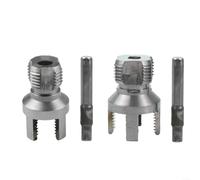Infilatore integrato per tubi dell'acqua per misure da 20 mm e 25 mm, con bordo resistente all'usura e design rapido per attività idrauliche professionali, colore grigio (nero, 2 pezzi)