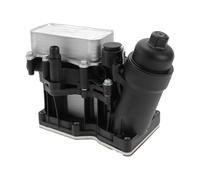 INFINAUTO Assemblea Adattatore Filtro Alloggiamento Raffreddatore Olio Motore, Raffreddatore Olio No.11428507697/11-42-8-507-697 per BMW X3 X5 328d in Lega di Alluminio Tono Argento, 1 Pz