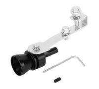 INFINAUTO Fischietto per Tubo Silenziatore Scarico Turbo Sound, Marmitta Posteriore per Auto Moto Fischietto per Fare Rumore di Rombo in Alluminio Nero, 1 Set