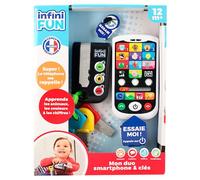 Infini Fun - Il mio Duo High-Tech telefono + chiavi - Un telefono e chiavi ultra realistiche! - Giocattoli d'imitazione Multi-apprendimento da 12 mesi