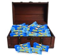 infinimo Cofanetto per il compleanno dei bambini, riempito con 50 pezzi PiCK UP! Choco&Milk e 50 pezzi PiCK UP! Originale da 10,6 g (circa 2,5 kg tutti insieme), con serratura e chiave, 30 x 20 x 15