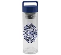 infinite by GEDA LABELS (INFKH) Borraccia unisex in vetro con colino per tè, 400 ml