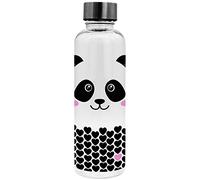 infinite by GEDA LABELS (INFKH) Borraccia unisex per giovani, Panda, 500 ml, trasparente, nero, rosa, 500 ml