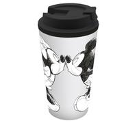 infinite by GEDA LABELS (INFKH) Coffee to go - Tazza Mickey Kiss Sketch, 400 ml, colore: Argento